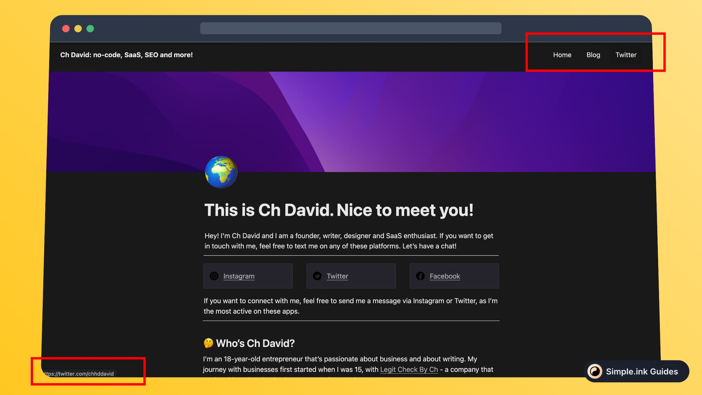 How to create a navigation bar in Notion (Navbar) Simple.ink